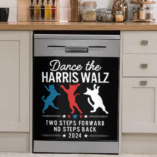 Harris Walz Dance Two Steps Forward No Steps Back Dish Washer Covers