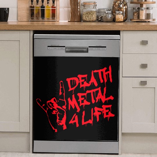 Heavy death metal 4 life hand gesture graffiti fun Dish Washer Covers