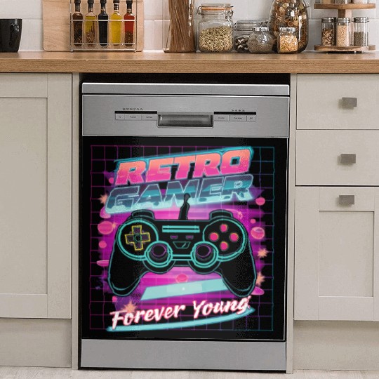 Retro Gamer Forever Young 01 Dish Washer Covers