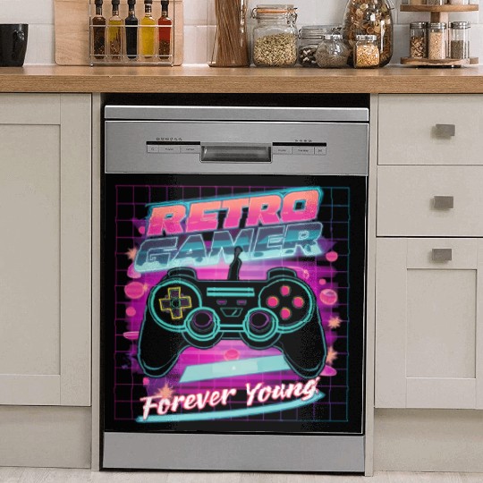 Retro Gamer Forever Young 01 Dish Washer Covers