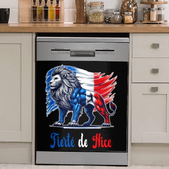 The pride of Nice flag design Dish Washer Covers