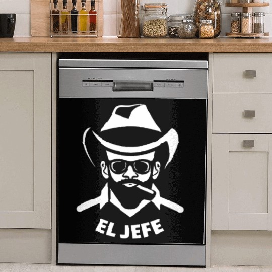 El Jefe (White Print) Dish Washer Covers