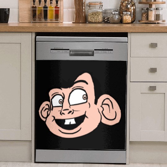 Monkey Face Sweet Cute Little Head Laughs Happy Dish Washer Covers