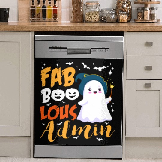Faboolous Admin Funny Scary Ghost Halloween Costum Dish Washer Covers