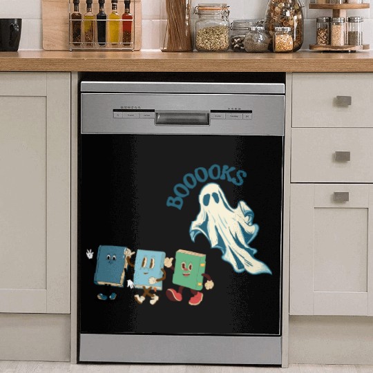 Ghost and Booooks! Dish Washer Covers