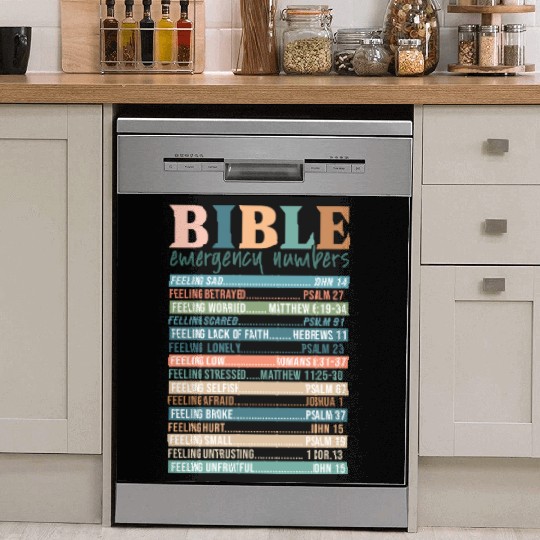 Bible Emergency Numbers Dish Washer Covers