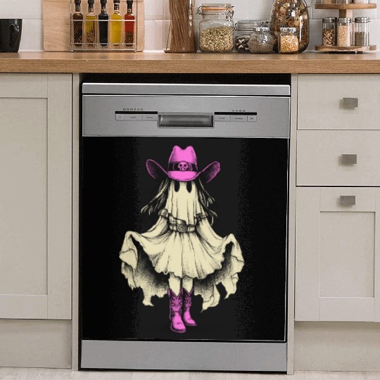 Ghost Cowgirl Western Y2k Dish Washer Covers