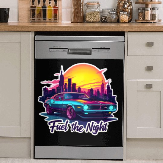 Cyberpunk Muscle Car Dish Washer Covers