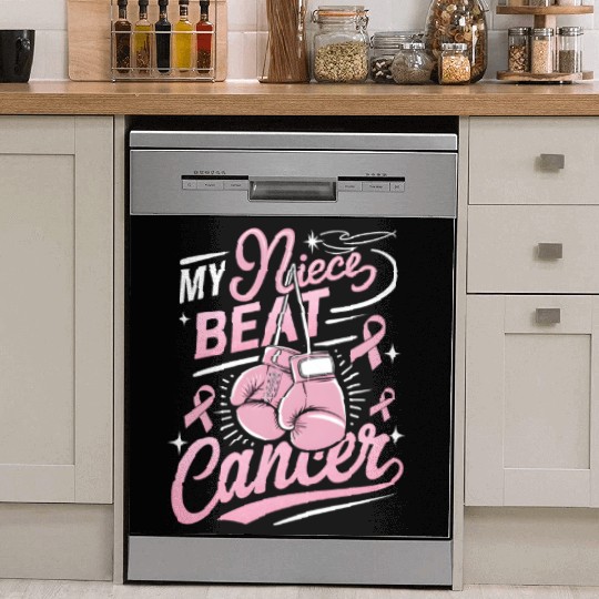 My Niece Beat Cancer Breast Cancer Awareness Dish Washer Covers