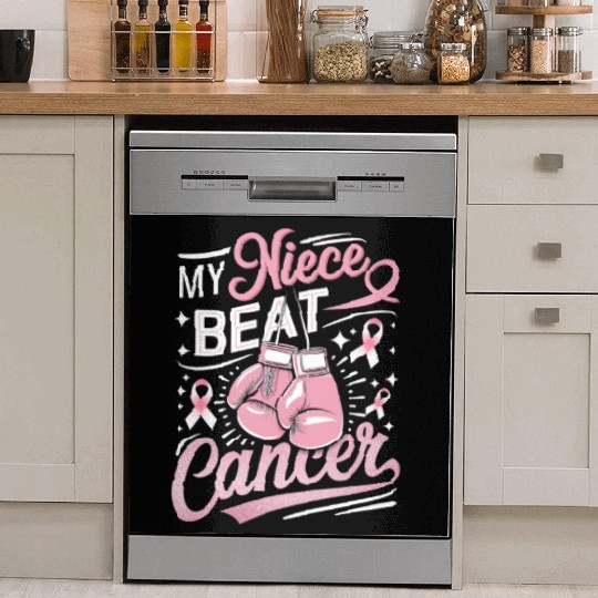 My Niece Beat Cancer Breast Cancer Awareness Dish Washer Covers