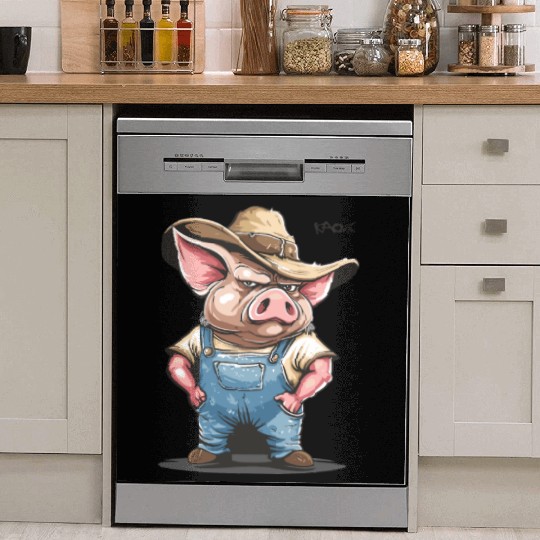 Hillbilly Pig Farmer – Redneck Village Life Dish Washer Covers