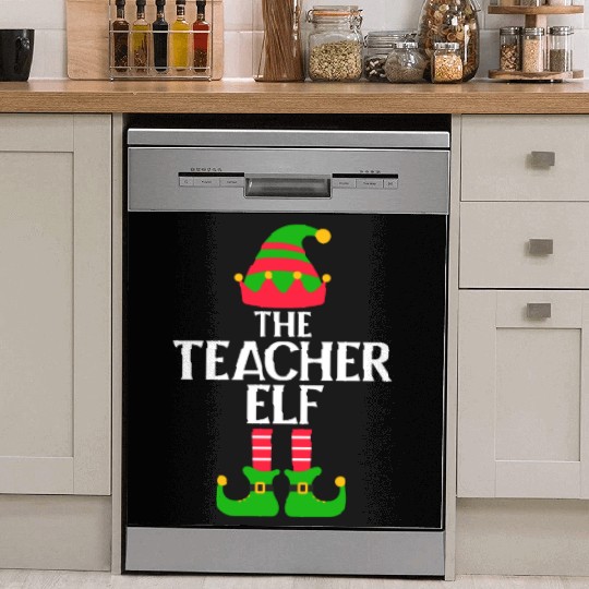 The Teacher Elf Christmas Dish Washer Covers