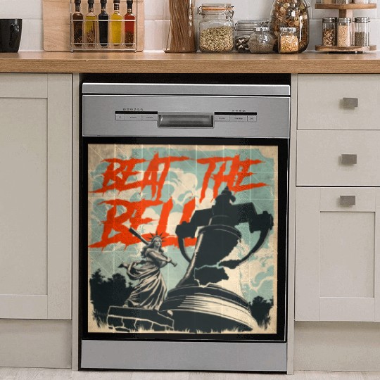Queen of Liberty use baseball bat to beat the bell Dish Washer Covers