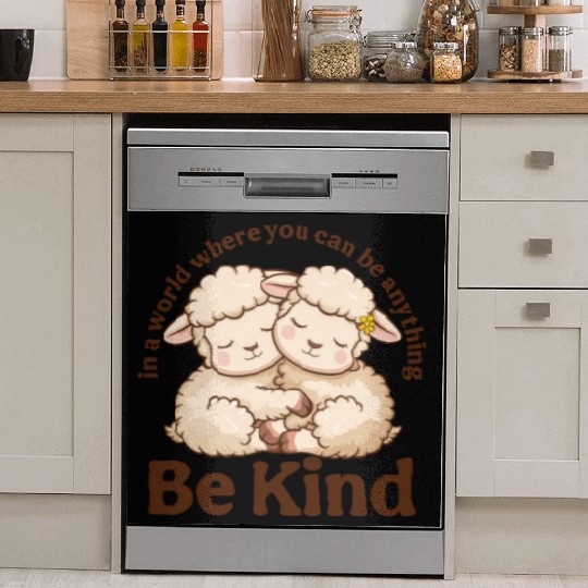Lamb In a World Where You Can Be Anything Be Kind Dish Washer Covers