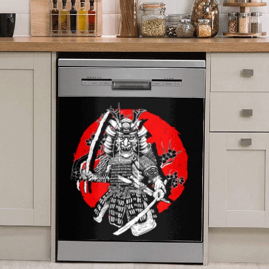 Kanji Katana Oni Demon Ninja Samurai Dish Washer Covers