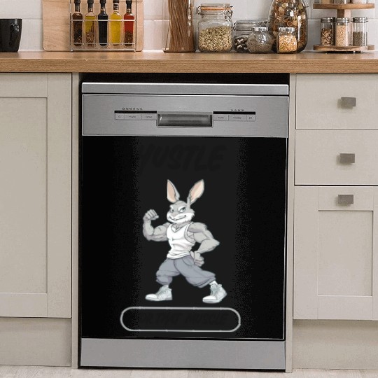 Hustle For That Muscle Bunny Dish Washer Covers