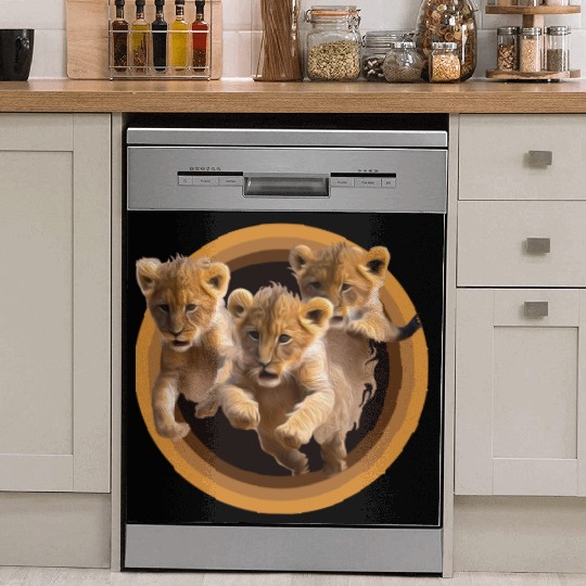 Kittens, Lion cubs Dish Washer Covers