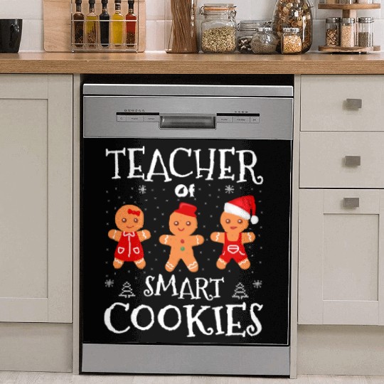 Christmas Teacher Gingerbread Cookies Students Dish Washer Covers