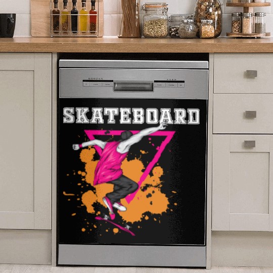 Skateboard Perfect for Street Thrashers Dish Washer Covers