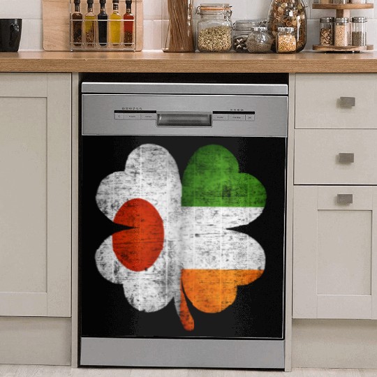 Japanese Irish Shamrock Japan Ireland Flag Dish Washer Covers