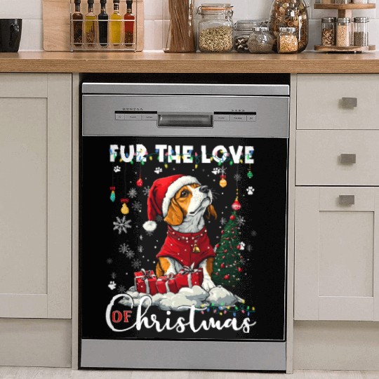 Beagle Christmas Tree Lights Decorations Dog Lover Dish Washer Covers
