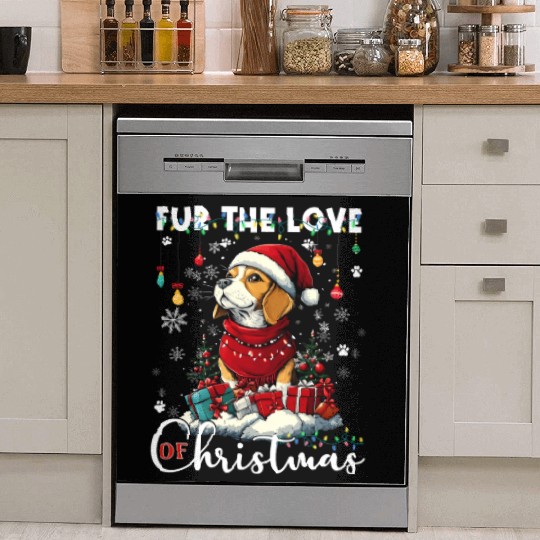 Beagle Christmas Tree Lights Decorations Dog Lover Dish Washer Covers