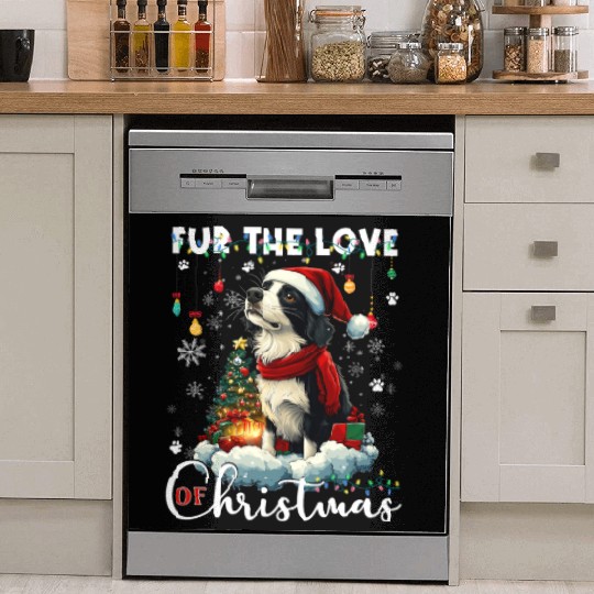 Border Collie Christmas Tree Decorations Dog Lover Dish Washer Covers