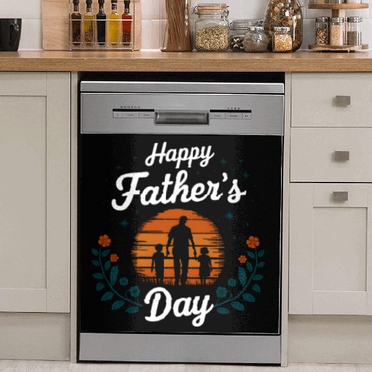father's day happy father's day Dish Washer Covers