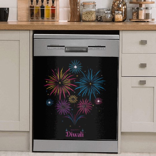 Joyous Fireworks for Diwali Festival Dish Washer Covers