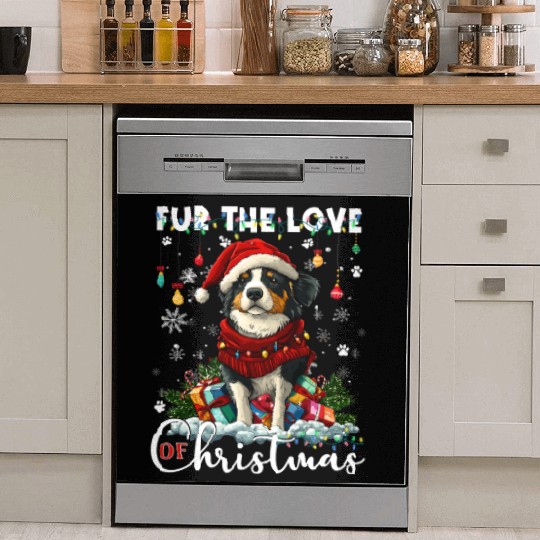Australian Shepherd Christmas Tree Decorations Dog Dish Washer Covers