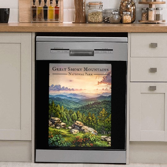 Sunset Serenity - Great Smoky Mountains Dish Washer Covers