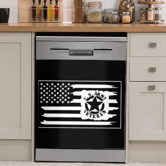 Army Veteran Flag LIKE US ON FB #USAPatriotGraphic Dish Washer Covers