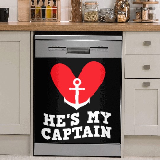 He's My captain Matching couple valentine's day Dish Washer Covers