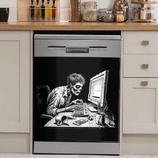 "Evolution of the Undead - Embrace the Zombie Era" Dish Washer Covers