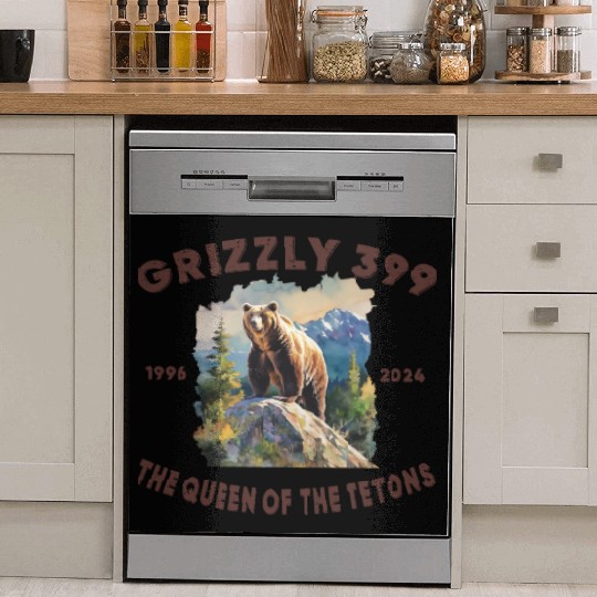 Grizzly 399 1996 - 2024, Queen of the Tetons Dish Washer Covers