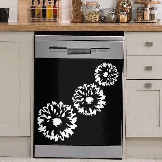 Many Pretty Daisy Flowers Decorative Nature Design Dish Washer Covers