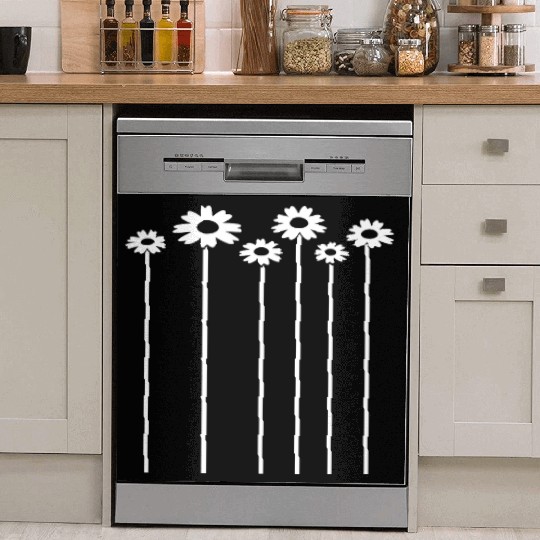Many Pretty Daisy Flowers Decorative Nature Design Dish Washer Covers
