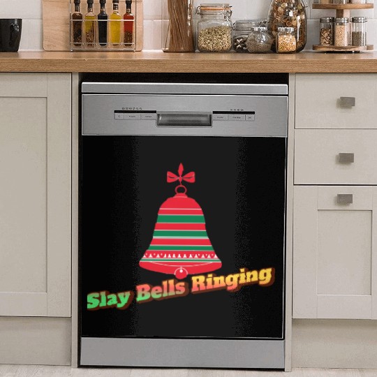 Slay Bells Ringing Christmas Dish Washer Covers