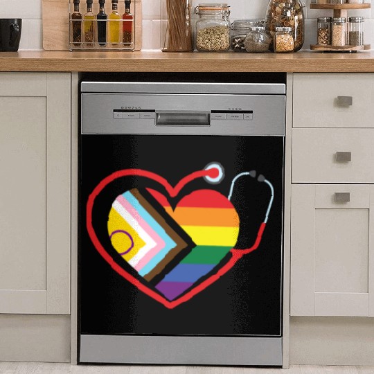 LGBTQ Doctor Nurse Pride Month Medical Clinic Dish Washer Covers
