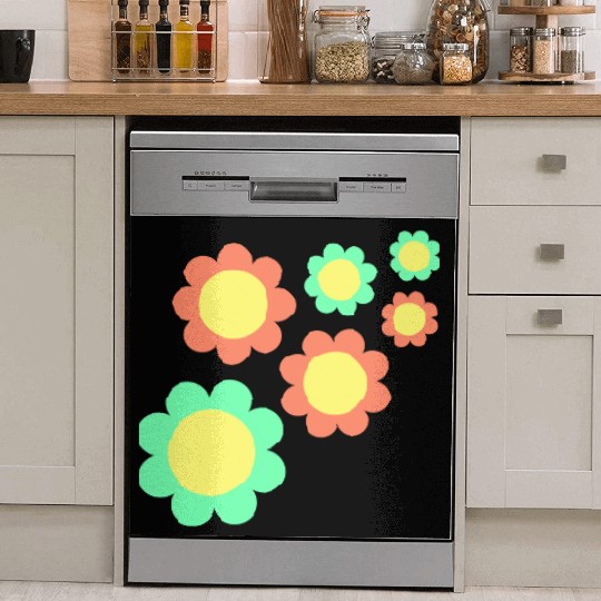 Many Pretty Daisy Flowers Decorative Nature Design Dish Washer Covers