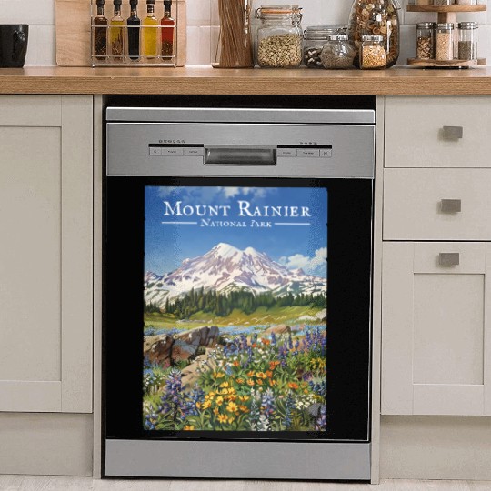Mount Rainier Paradise Meadows Dish Washer Covers