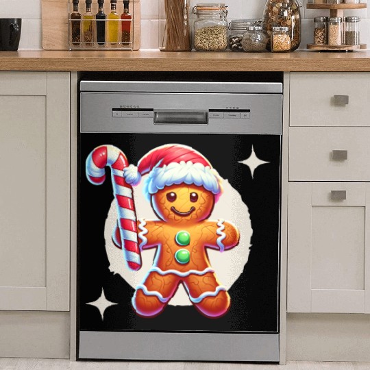 Gingerbread Man Christmas Cheer Dish Washer Covers