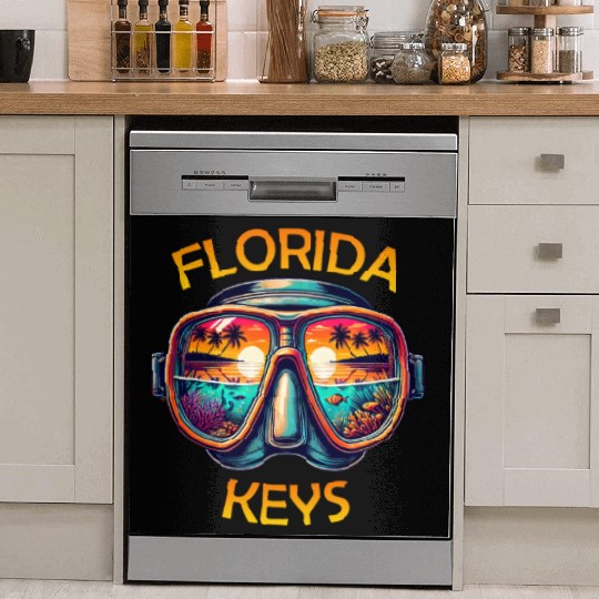 Florida Keys Diving Beach Sunset Dish Washer Covers