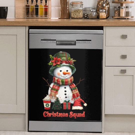 Snowman Christmas Family Gathering Dish Washer Covers