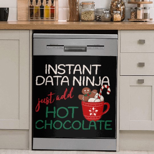 Data Ninja xmas hot Chocolate Christmas Dish Washer Covers