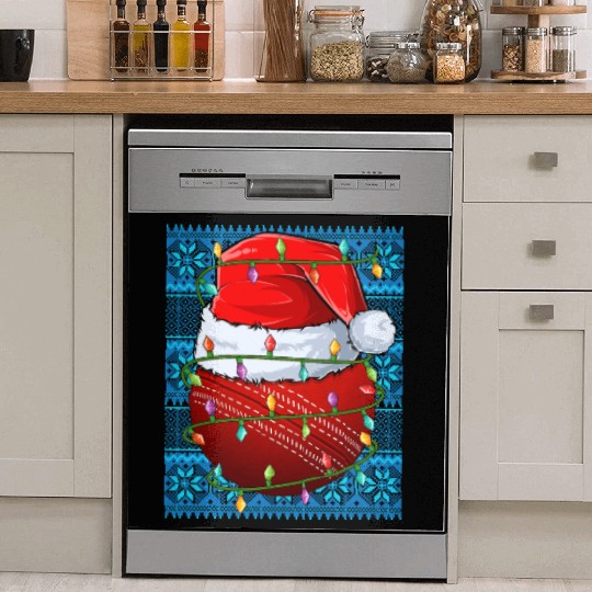 Cricket Ball Christmas Lights Dish Washer Covers