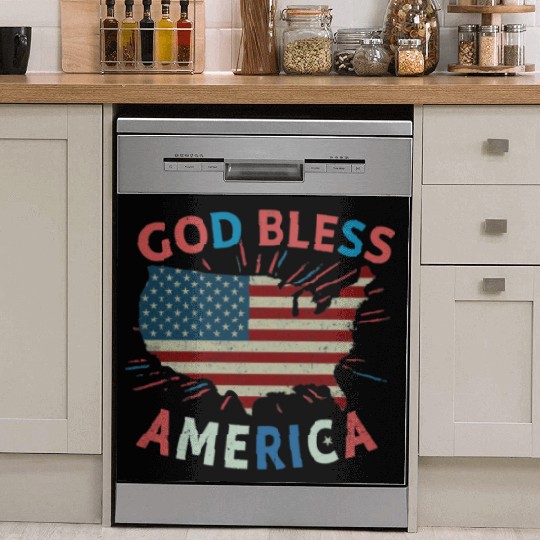 God Bless America Dish Washer Covers Design