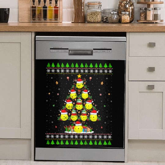 Pickleball Christmas Tree Dish Washer Covers