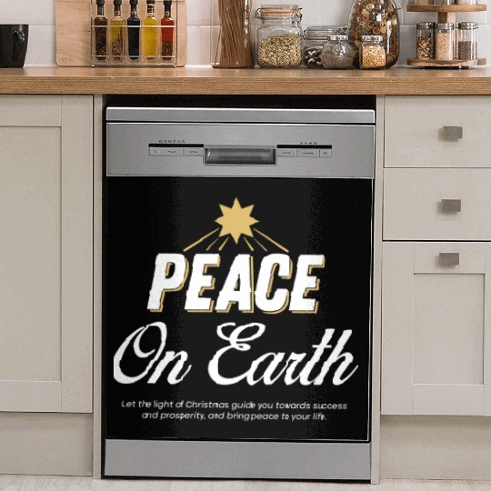 PEACE ON EARTH Design Chirstmas Dish Washer Covers