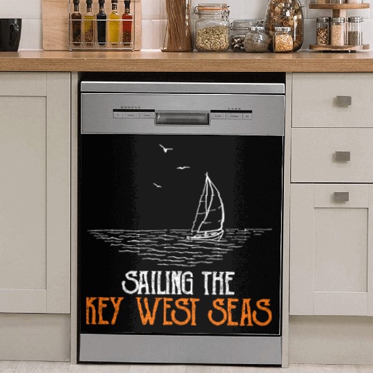 Florida SAILING THE KEY-WEST SEAS Florida Keys Dish Washer Covers
